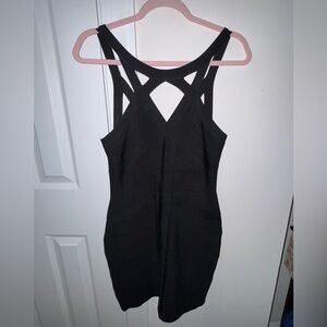 Herve Leger Black Backless Dress